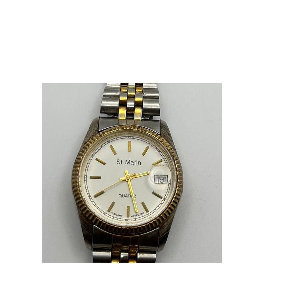Silver gold watch